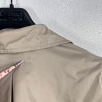 BCBGMAXAZRIA  Ruffled  Back Trench Coat Womens Medium Beige Belted Asymmetrical Photo 7