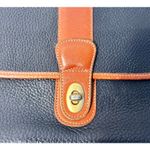 Coach Vintage 1980’s  Sheridan Mayfield Navy Blue Pebbled Leather w/ Brown Trims Photo 8