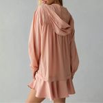 ANTHROPOLOGIE Daily Practice Pink Ruffle Hem Half Zip Pullover Dress Sz S Petite Photo 2