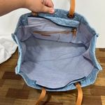 J. McLaughlin  Nessa Handbag‎ One Size NWT $248 Blue Quilted Tote Cotton Purse Photo 7