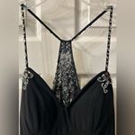Cache  black evening gown with rhinestones size 2 Photo 2