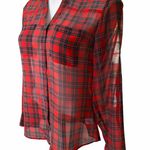 EXPRESS The Portofino Tartan Plaid Blouse, Sz XS Photo 3