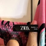 ZARA  poplin maxi floral pink dress size S 100% cotton sleeveless with pockets Photo 5