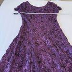 Alex Evenings  Purple Lace Sequins Rosette Flare Party‎ Dress Size 10 Photo 9