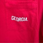 Georgia Red Long Sleeve Crew Neck Pocket Tee Shirt Size Small Photo 5