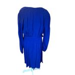 Karen Millen Blue Knot Waist Fit Flare Long Sleeves Formal Casual Dress 10 Photo 5