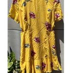 Socialite Dark Floral Sun Dress Size M Cotton Keyhole Cutout Black Pink Sleeveless Summer Photo 1