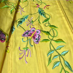 Quacker Factory  Size Medium Yellow Full Zip Jacket Embroidered Butterflies Photo 4