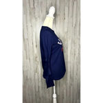 NWT‎ Touch Stadium Women's Medium Cleveland Guardians Navy Elbow Slit T Photo 7