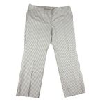 Chico's  Women's 4R US 20 Beige Striped Classic‎ Fit Pants Career Casual Photo 1