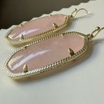 Kendra Scott  Elegant Pink quartz Elle 14K gold plated designer Earrings jewelry Photo 2