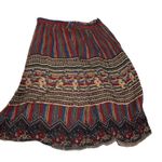 Chaser $88  Women's multi colored 💯% Cotton Stretch long Drawstring Skirt Size large Photo 0