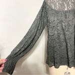 Cable & Gauge  Green Lace Mock Neck Blouse Long Sleeve Size Large Nwt Photo 8