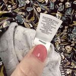 J. Jill Pima Cotton Crew‎ Neck Floral Long Sleeve Tee Shirt Size Medium Black Photo 6