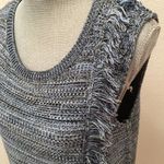 Anthropologie Holding Horses  dress XS New sleeveless blue fringe knit GORGEOUS Photo 7