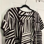 Chico's Black and White Silk Blend Zebra Print Cardigan Sweater XL Photo 5
