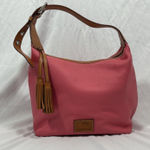 Dooney & Bourke  Pink Hue Paige Sac Shoulder Bag Pebble‎ Grain Leather Tassels Photo 0