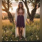 Free People  Adella dress copper combo size Small this dress is like new Photo 3