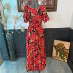 Abel the label Anthropologie Bright Floral Bohemian Maxi Dress ~ size XS 💚🍄 Photo 4