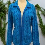 Free People Chico’s Eyelet Lace Embroidered Open Front Cardigan Jacket Size 2 Photo 0