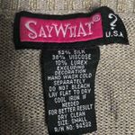 Say What? Vintage Y2K Cropped Shrug Bolero Sweater Metallic Silver Gold Sequin Photo 7