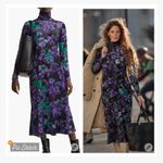 & Other Stories & Other Stories Floral Crushed Velvet Long Sleeve Midi Dress Photo 2