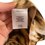 Leith  Brown and Tan Tiger Striped Inspired V-Neck Dolan Short Sleeve Mini Dress Photo 4