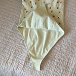 OQQ large light tan cherry, print, cute ribbed seamless, comfy bodysuit tank top Red Photo 9