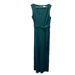 Calvin Klein Dark Green Sleeveless V NeckWide Leg Crop Pocket Jumpsuit Size 12 Photo 4