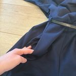 Black Halo  Classic 3/4 Sleeve Jackie O Jumpsuit Eclipse Navy Belted Size 2 Photo 3