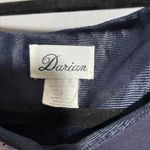 VTG Navy Blue Floral Midi Dress Fairy‎ Grunge Whimsigoth 80s 90s Short Sleeve S Photo 2