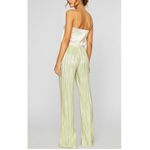 SABINA MUSAYEV York Pleated Pants, Metallic Lime, Small Green Photo 5