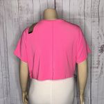 Nike  Womens Plus NWT Size 2X Pink One Luxe Twist Hem Dri-Fit Cropped Top Shirt Photo 2