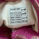 Sanuk  Pink Gold Pineapple Print Canvas Flats 11 Slip On Casual Shoes Vacation Photo 10