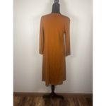 Garnet Hill ‎ Orange Seamed Knit Trapeze Dress Stretch Jersey 3/4 Sleeve S Photo 1