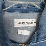 Etienne Marcel Denim Zip Front Long Sleeve Jumpsuit Women's Size Small Blue Photo 6