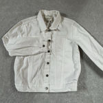 Pilcro  and The Letterpress Jacket Womens Medium White Denim Distressed‎ Stretch Photo 0