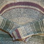 American Eagle Striped Pastel Oversized Knit Sweater Small Cozy Coastal Grandma Whimsical Warm Photo 3