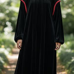 VINTAGE GILEAD Velvet Maxi Nightgown Black Size L Photo 0