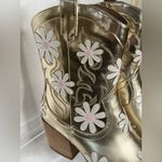 Betsey Johnson Teddyy Floral Western Boot, Gold. Sz 8.5, NIB Photo 5
