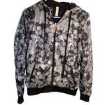 Ideology Full Zip Athletic Black Gray Floral Photo 0