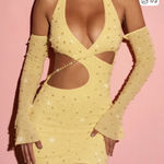 Oh Polly  Yellow Beaded Mini Dress Photo 0