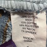 Soho  Jeans Metallic Paint Splatter Cuffed Hem Jean Shorts Blue‎ Silver 2 Photo 7