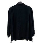 Club Z‎ Collection Velvet Top Womens 3X Black Shoulder Pad Embroidered Full Zip Size undefined Photo 1