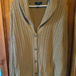 CHAPS ‎ Womens Cable Knit Shawl Collar Button Front Cardigan Sweater Photo 0
