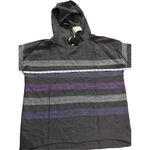 Lemlem 100% merino wool womens large lilac hooded poncho shirt NEW Photo 3