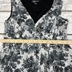 AB Studio ‎ Black Gray Floral Sleeveless Dress [Size 12] Midi Photo 6