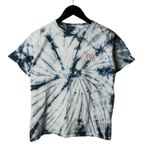 Dark Seas T Shirt Womens Blue White Medium M Skull Swirl Wave Tie Dye Cotton Photo 0