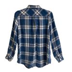 Rails  Hunter Ocean Blush distressed blue plaid long sleeve button up shirt M Photo 1