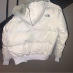 The North Face  Women's Cream and Gray Puffer Jacket Photo 3